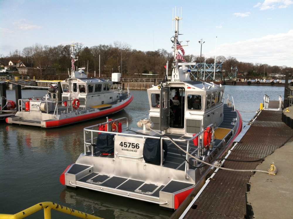 Coast Guard Station Marblehead, Ohio, accepts a second 45-foot response boat