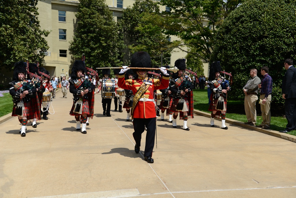 Pipe and drum performance at the Pentagon