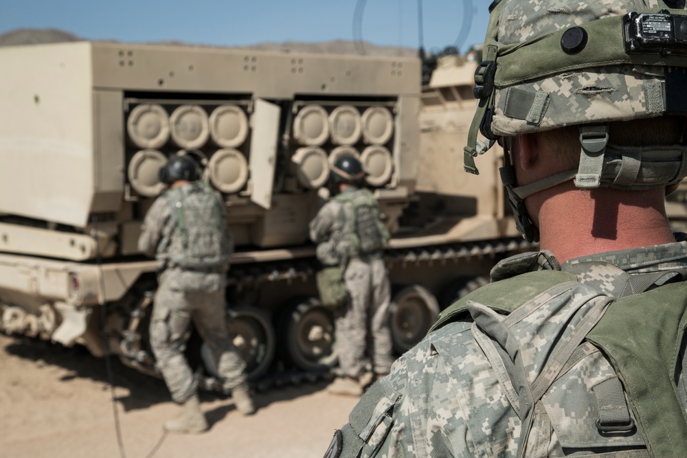 M270 Multiple Launch Rocket System training operation