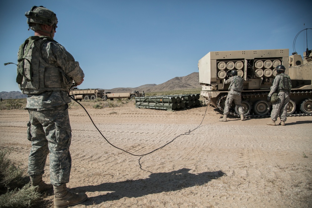 M270 Multiple Launch Rocket System training operation