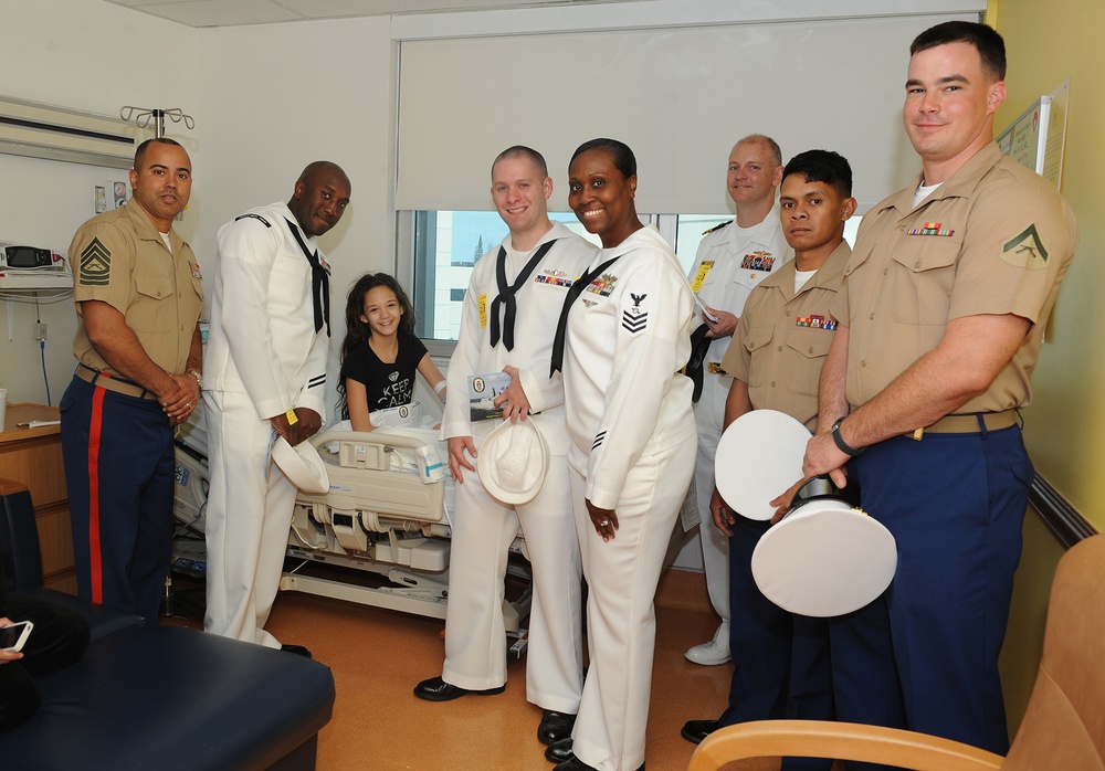 Marines, Sailors bring smiles to hospital children during Fleet Week Port Everglades