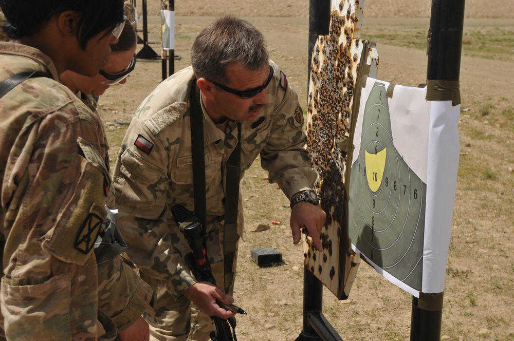 Spartan Soldiers qualify for Polish Marksmanship Badge Army Badge