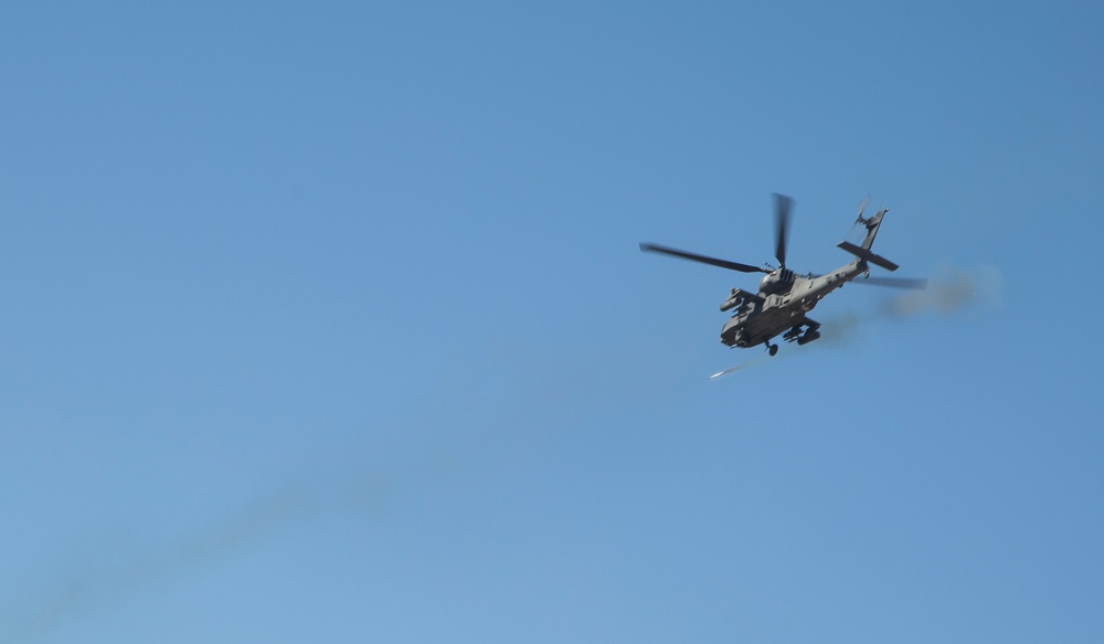 AH-6E Apache Guardian engages enemies