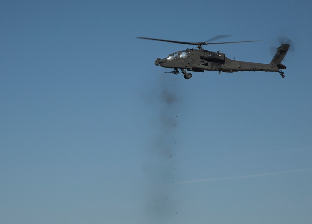 AH-6E Apache Guardian engages enemies