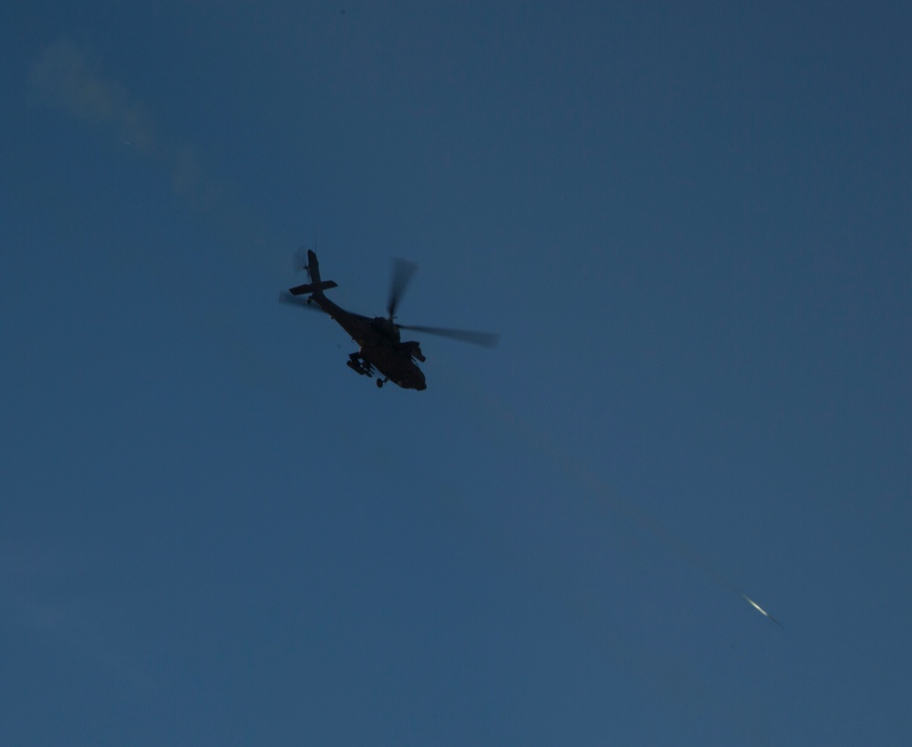 AH-6E Apache Guardian engages enemies