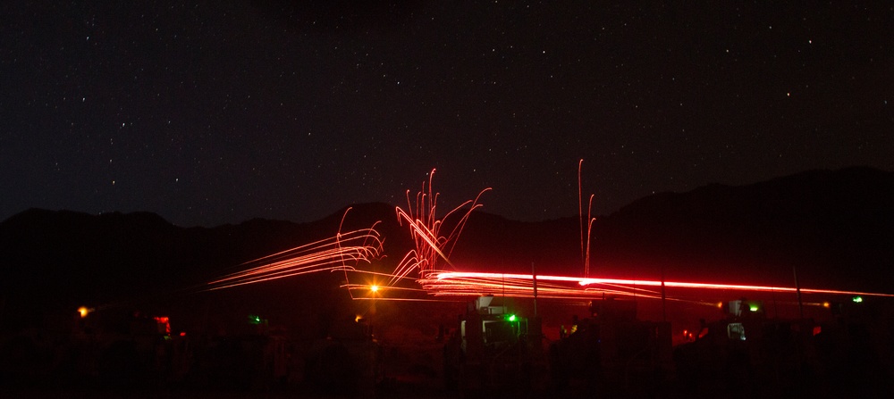 Night convoy engages enemy