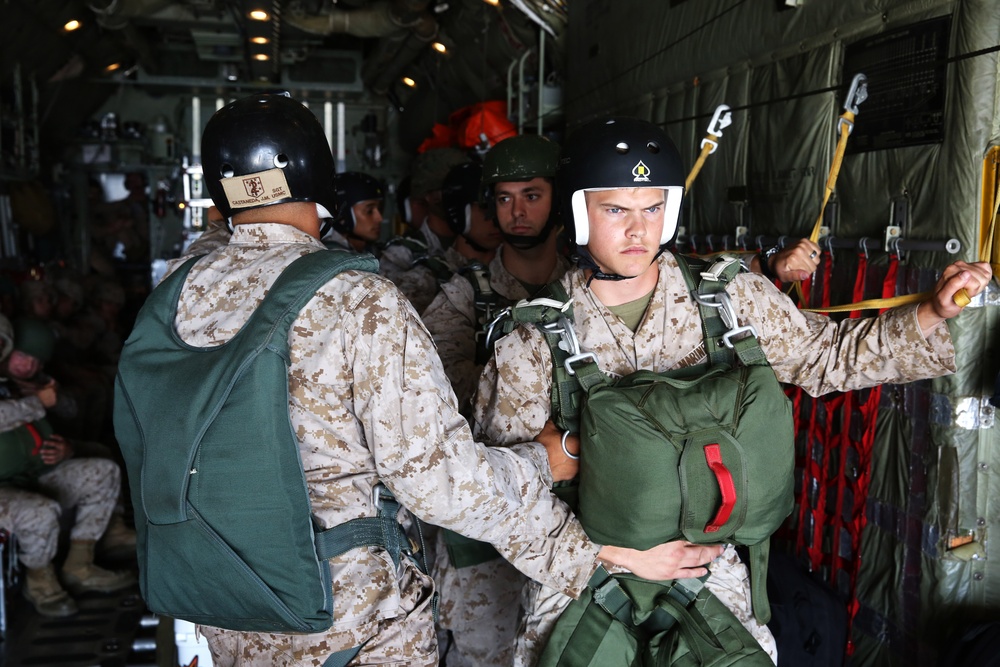 Marines test their skills in the air
