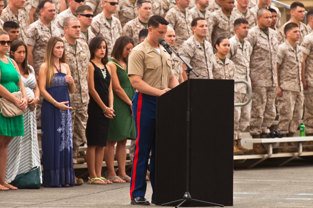 Marine Light Attack Helicopter Squadron 367 Change of Command Ceremony. 2014