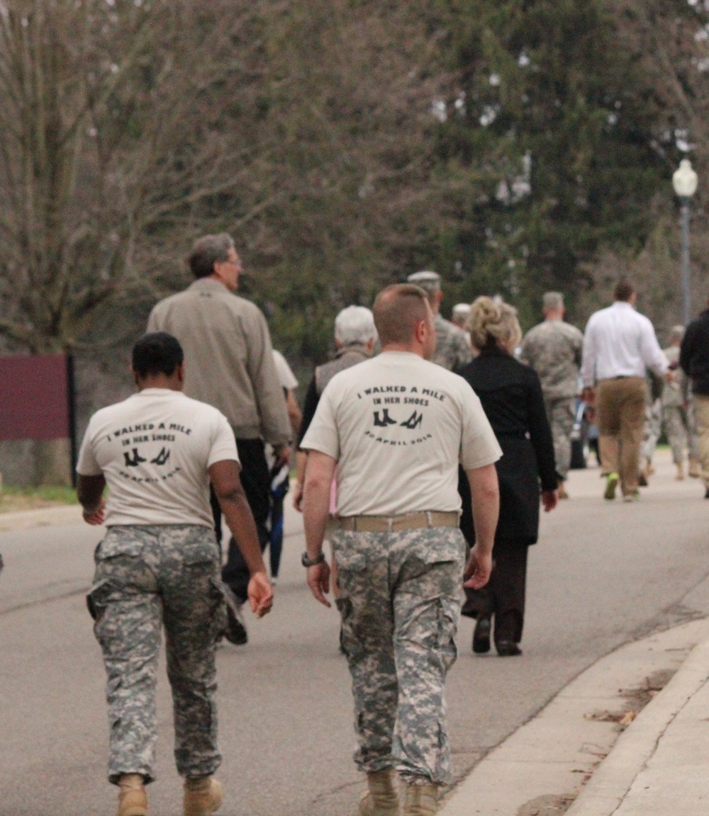 Soldiers walk a mile for a cause