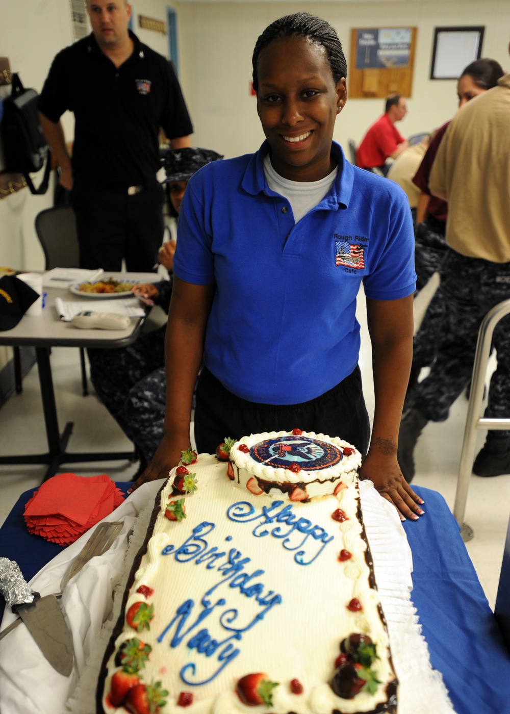 Navy birthday celebration cake