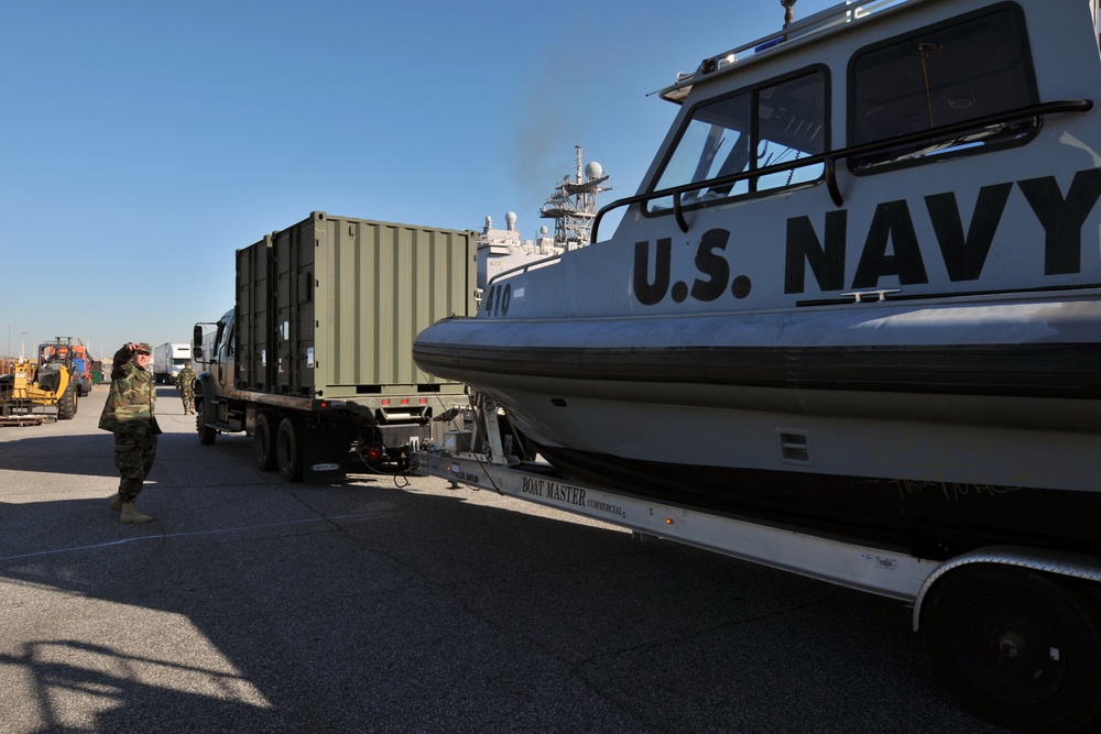 USS Fort McHenry readied for Haiti relief