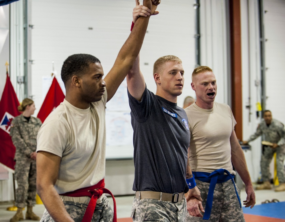 Best Warrior Soldiers battle during combatives tournament