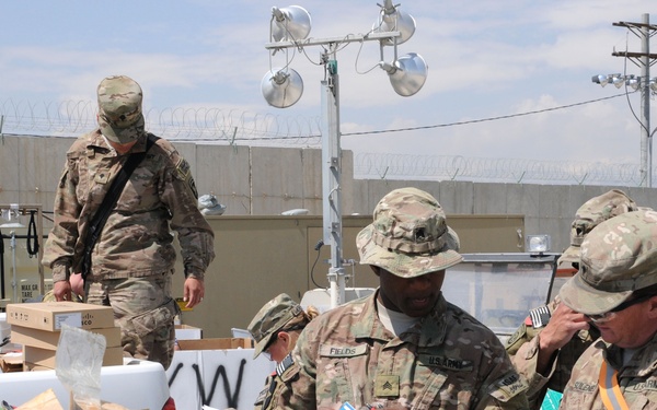 1011th QM Company troops continue retrosort efforts at BAF
