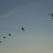 Black Hawks from Hawaii fly during pre-deployment training