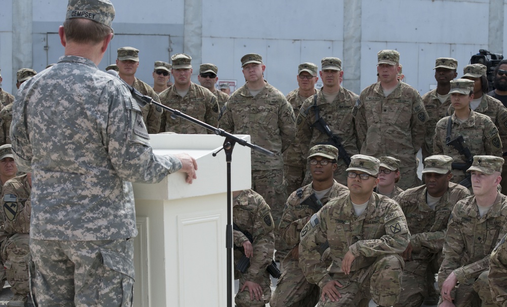 Gen. Dempsey visits Bagram Air Field, Afghanistan