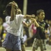 AFP service members, local residents of Barangay Bigaa and U.S. service members participate in a friendship basketball game