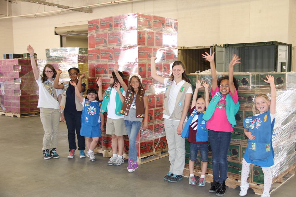 Girl Scouts donate cookies to troops overseas