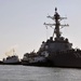 USS Farragut arrives at Mole Pier