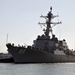 USS Farragut arrives at Mole Pier