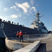 USS Farragut arrives at Mole Pier