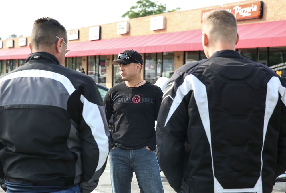 Marines promote motorcycle safety awareness on group ride