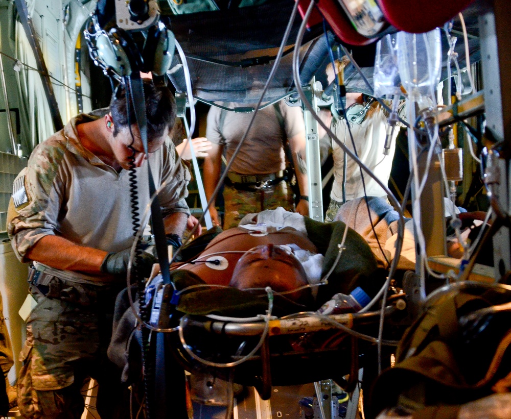 563rd Guardian Angels transport injured sailors to North Island North Island, Calif.