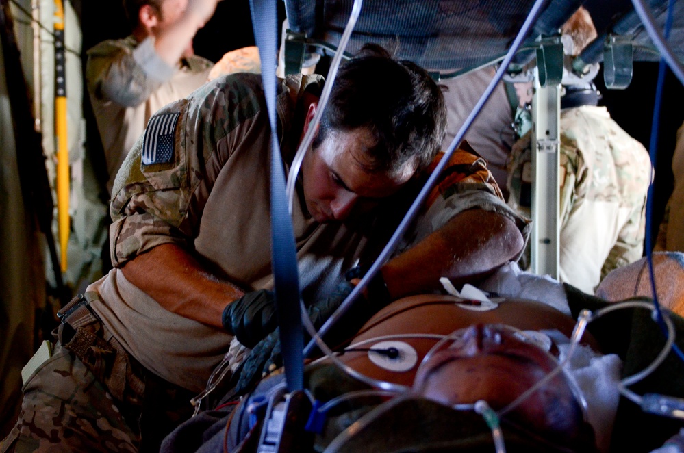 563rd Guardian Angels transport injured sailors to North Island North Island, Calif.