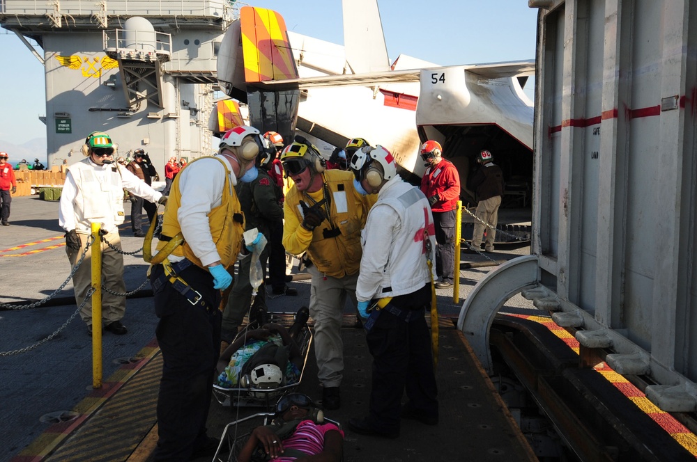 USS Carl Vinson relief operations