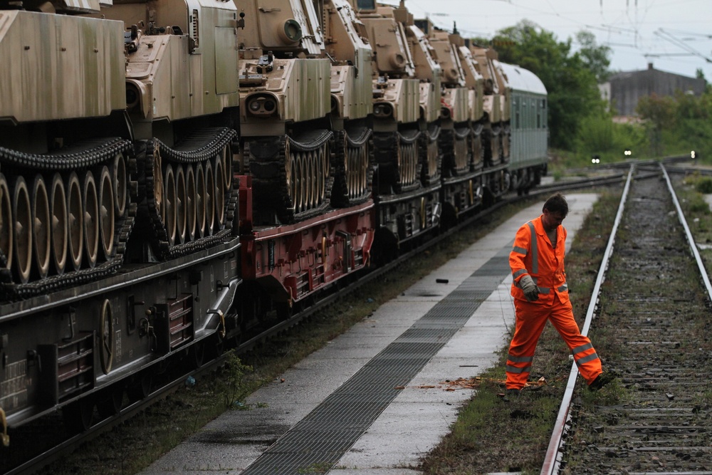 Inspecting the rail cars