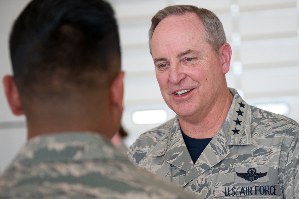 Air Force Chief of Staff personally meets airmen
