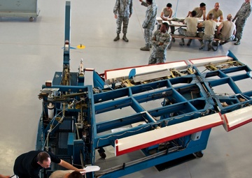 Adjust the role trim on an A-7 Flight Control Trainer