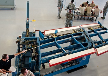 Adjust the role trim on an A-7 Flight Control Trainer