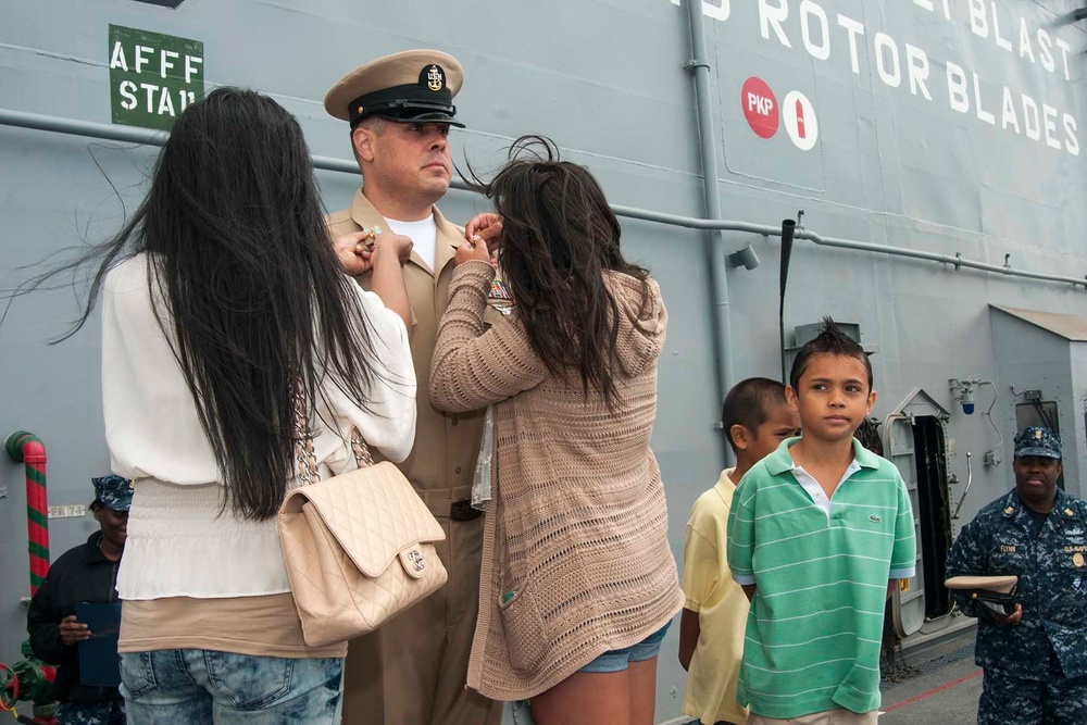 USS Peleliu CPO pinning ceremony