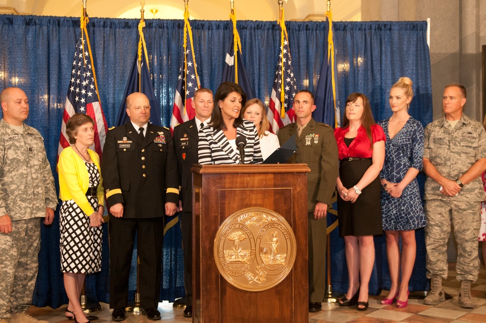 Governor proclamation Military Spouse Appreciation Day in South Carolina