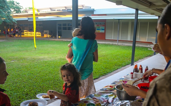 MRF-D Marines cook food for Alawa primary school