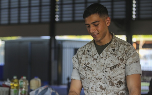 MRF-D Marines cook food for Alawa primary school