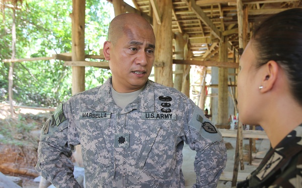 U.S. and Philippine soldiers bond with local tribe during “Bayanihan” as part of BK14