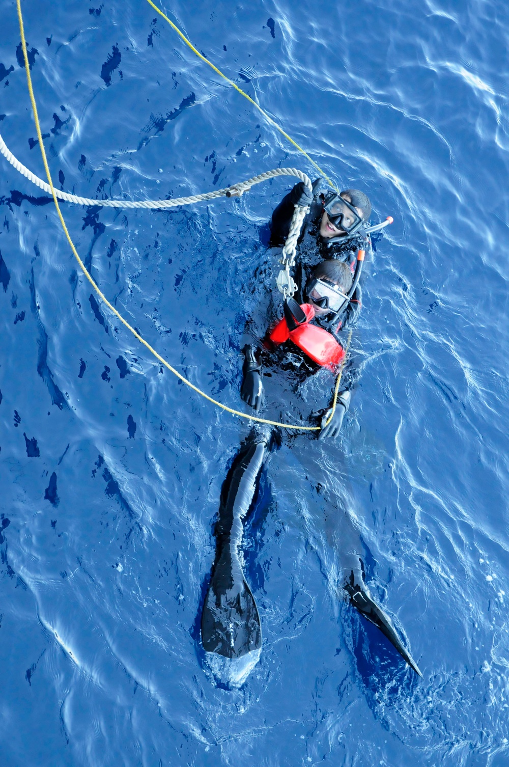 USS Blue Ridge swimmer