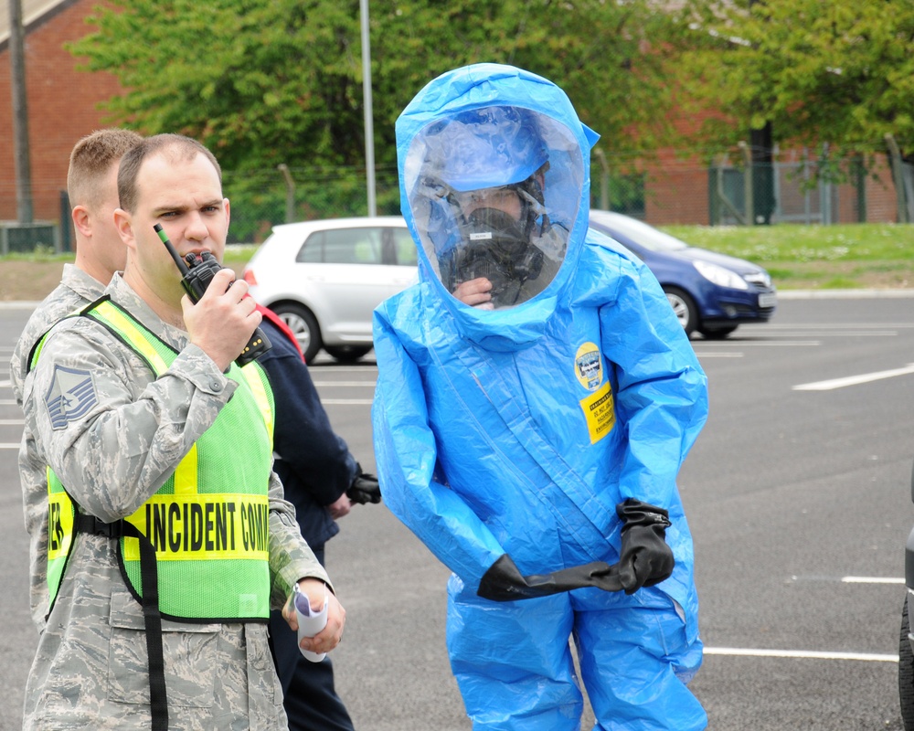 100th CES test hazardous materials response