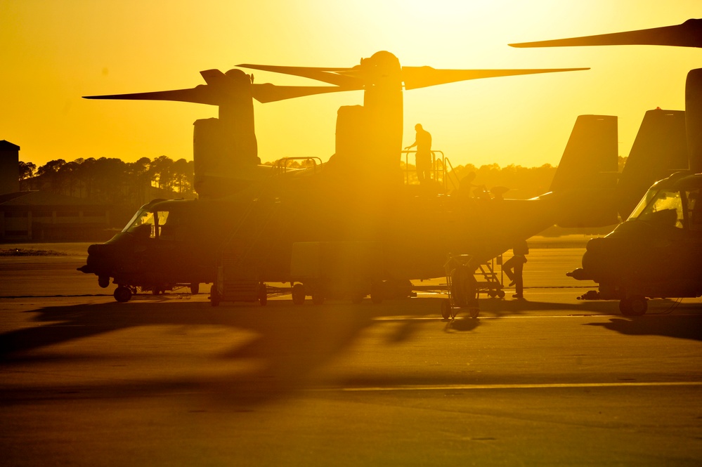 CV-22 in the sunset