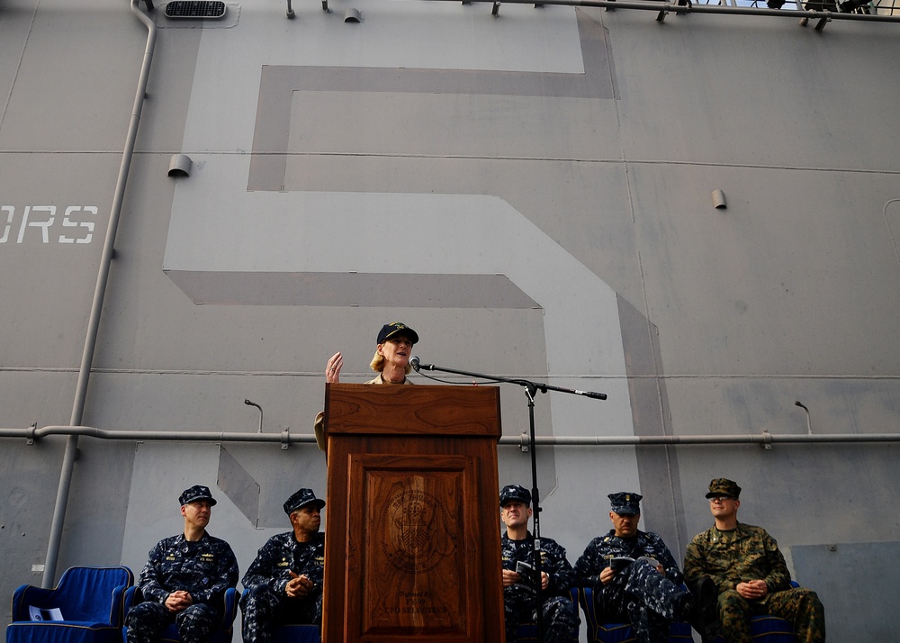 USS Bataan change of command ceremony