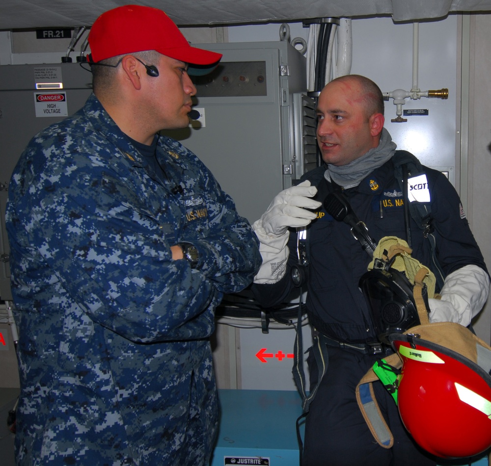 USS Freedom damage control training exercise