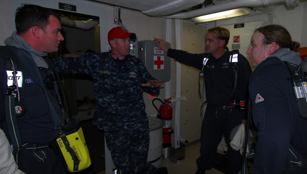 USS Freedom damage control exercise