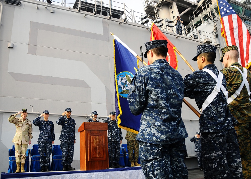 USS Bataan change of command