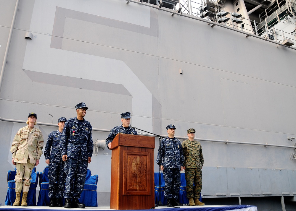 USS Bataan change of command