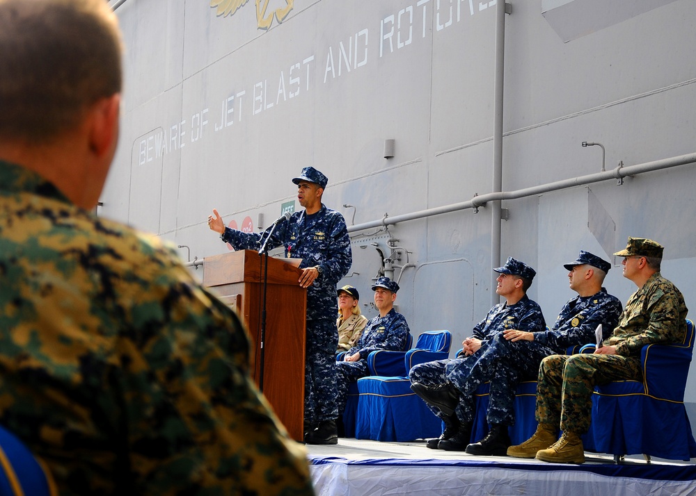 USS Bataan change of command