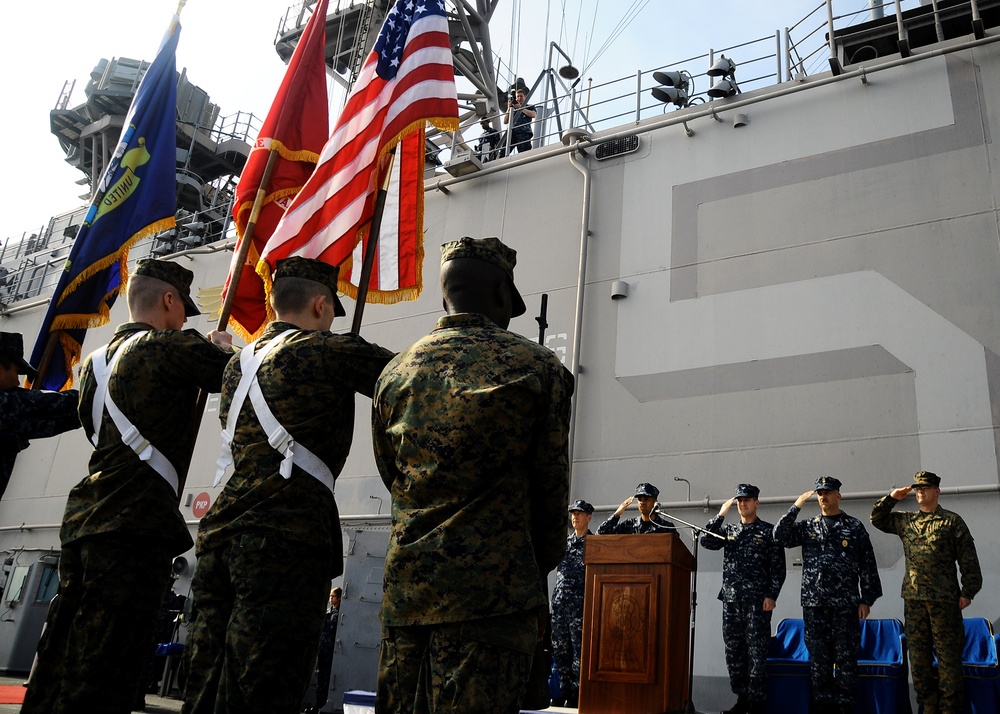 USS Bataan change of command