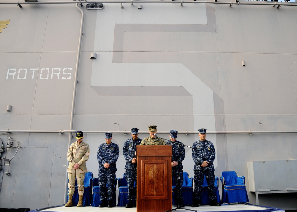 USS Bataan change of command
