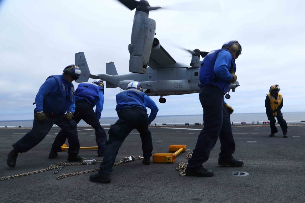 USS Makin Island flight deck operations