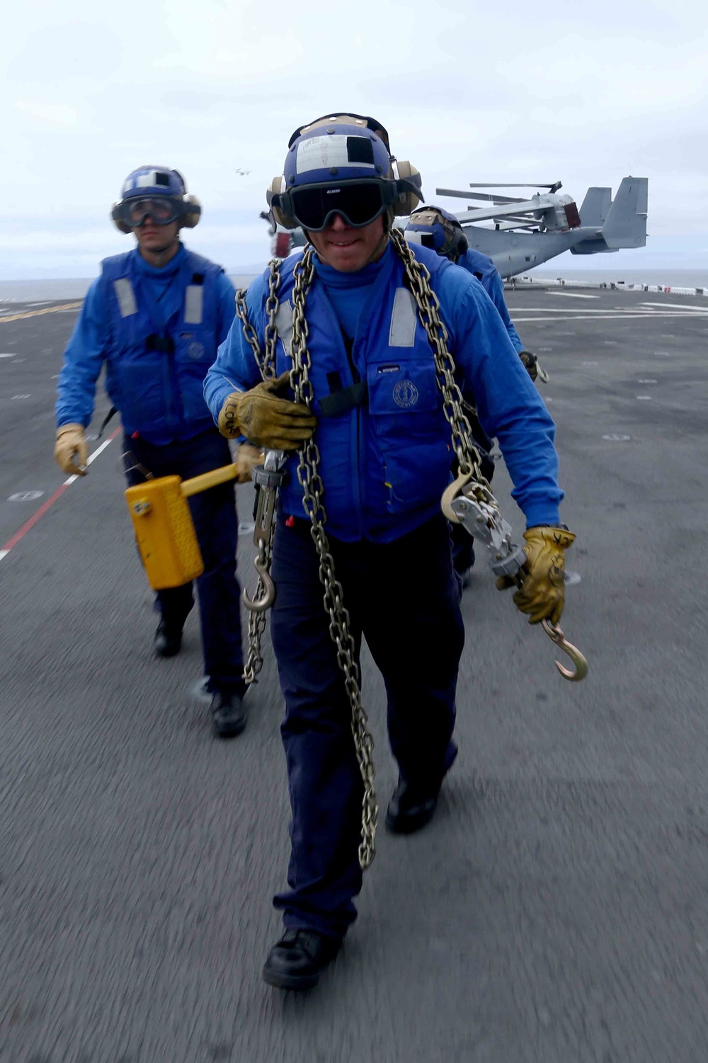 USS Makin Island flight deck operations